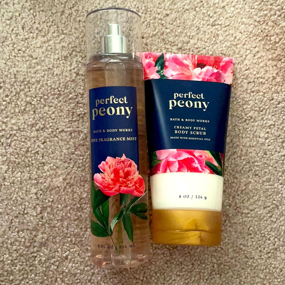 bath & body works set perfect peony